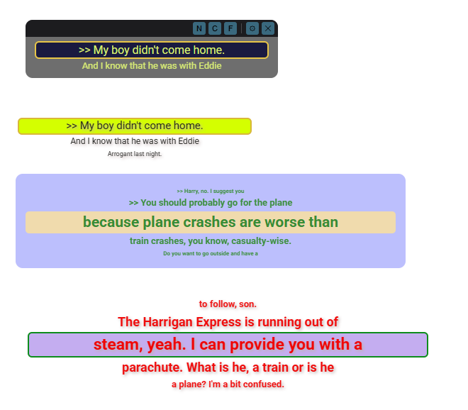 Teleprompter visual style examples